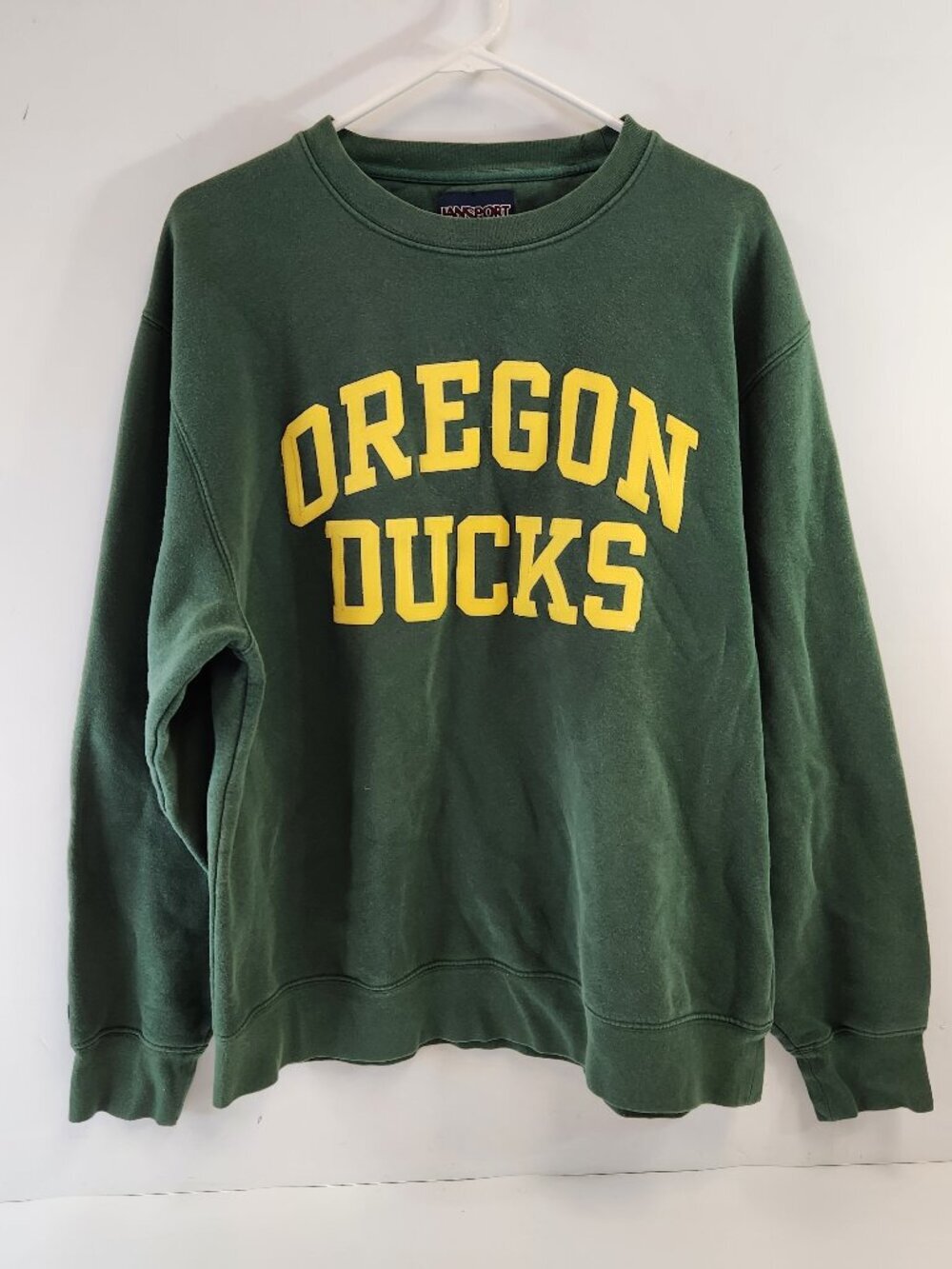 Vintage Jansport Oregon Ducks Crewneck Sweatshirt Green Mens Size Large 90s